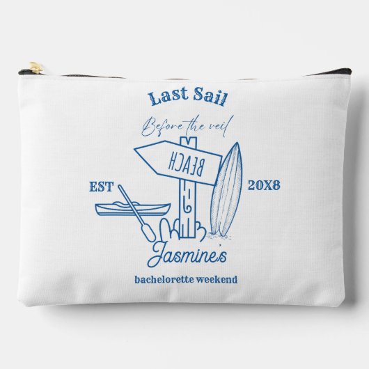 Letztes Segel vor dem Schleier Bachelorette Wochen Zubehörtasche (Vorderseite)