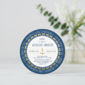 Letztes Segel vor dem Schleier Chic Junggeselinnen Einladung (Stehend Vorderseite)