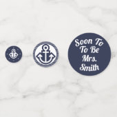 Letztes Segel vor dem Schleier individuell einstel Konfetti (Rückseiten)