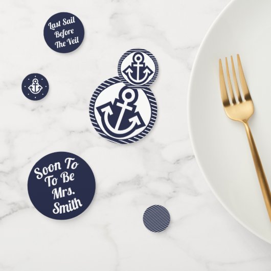 Letztes Segel vor dem Schleier individuell einstel Konfetti (Gruppe)