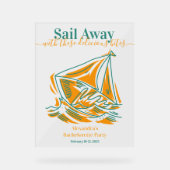 Letztes Segel vor dem Schleier-Junggeselinnen-Absc Acrylschild (Vorderseite)