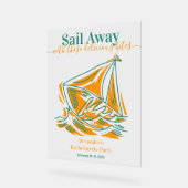 Letztes Segel vor dem Schleier-Junggeselinnen-Absc Acrylschild (Winkel)