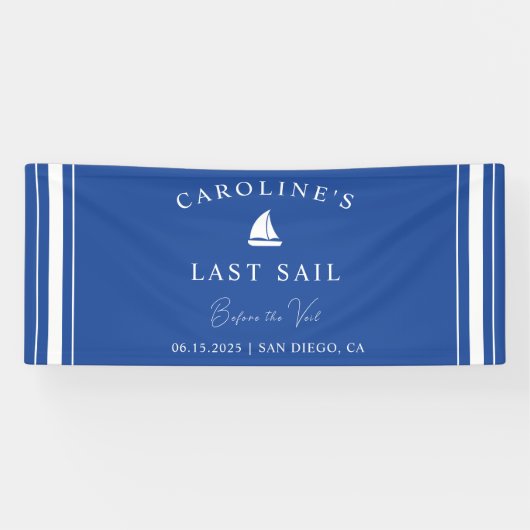 Letztes Segel vor dem Schleier-Junggeselinnen-Absc Banner (Horizontal)