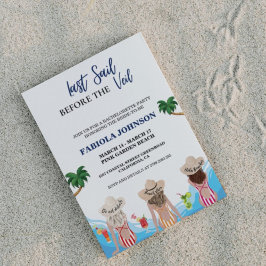 Letztes Segel vor dem Schleier-Junggeselinnen-Absc Einladung