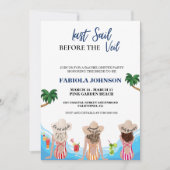 Letztes Segel vor dem Schleier-Junggeselinnen-Absc Einladung (Vorderseite)