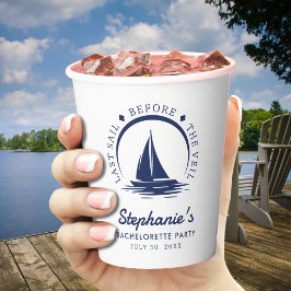 Letztes Segel vor dem Schleier-Junggeselinnen-Absc Pappbecher