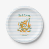 Letztes Segel vor dem Schleier-Junggeselinnen-Absc Pappteller (Vorderseite)