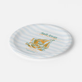 Letztes Segel vor dem Schleier-Junggeselinnen-Absc Pappteller (Schrägansicht)