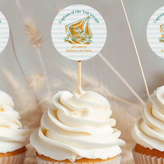 Letztes Segel vor dem Schleier-Junggeselinnen-Absc Runder Aufkleber