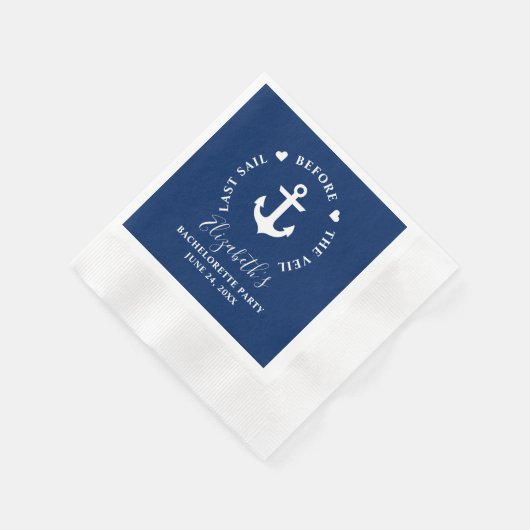 Letztes Segel vor dem Schleier-Junggeselinnen-Absc Serviette (Ecke)