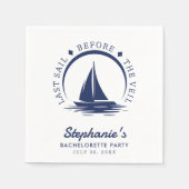 Letztes Segel vor dem Schleier-Junggeselinnen-Absc Serviette (Vorderseite)