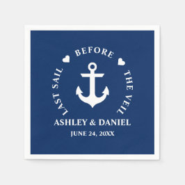 Letztes Segel vor dem Schleier Nautical Anchor Her Serviette