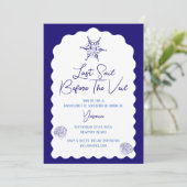 Letztes Segel vor dem Schleier Nautical Bacheloret Einladung (Stehend Vorderseite)