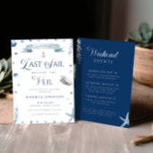 Letztes Segel vor dem Schleier Nautical Bacheloret Einladung