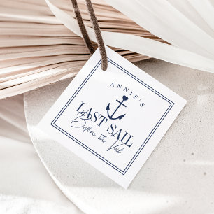 Letztes Segel vor dem Schleier Nautical Bacheloret Geschenkanhänger