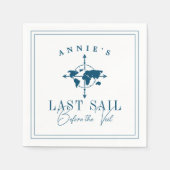 Letztes Segel vor dem Schleier Nautical Bacheloret Serviette (Vorderseite)