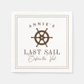 Letztes Segel vor dem Schleier Nautical Bacheloret Serviette (Vorderseite)