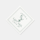 Letztes Segel vor dem Schleier Nautical Bacheloret Serviette (Ecke)