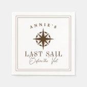 Letztes Segel vor dem Schleier Nautical Bacheloret Serviette (Vorderseite)