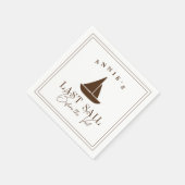 Letztes Segel vor dem Schleier Nautical Bacheloret Serviette (Ecke)