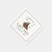 Letztes Segel vor dem Schleier Nautical Bacheloret Serviette (Ecke)