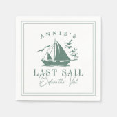 Letztes Segel vor dem Schleier Nautical Bacheloret Serviette (Vorderseite)