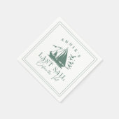 Letztes Segel vor dem Schleier Nautical Bacheloret Serviette (Ecke)