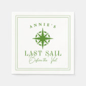 Letztes Segel vor dem Schleier Nautical Bacheloret Serviette (Vorderseite)