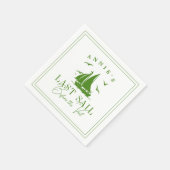 Letztes Segel vor dem Schleier Nautical Bacheloret Serviette (Ecke)