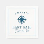 Letztes Segel vor dem Schleier Nautical Bacheloret Serviette (Vorderseite)