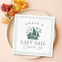 Letztes Segel vor dem Schleier Nautical Bacheloret Serviette