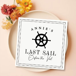 Letztes Segel vor dem Schleier Nautical Bacheloret Serviette