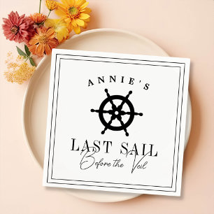 Letztes Segel vor dem Schleier Nautical Bacheloret Serviette