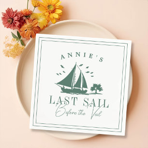 Letztes Segel vor dem Schleier Nautical Bacheloret Serviette