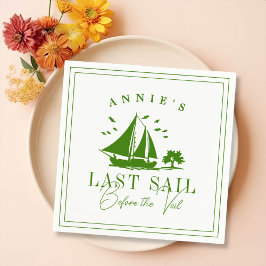 Letztes Segel vor dem Schleier Nautical Bacheloret Serviette