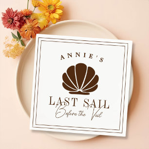 Letztes Segel vor dem Schleier Nautical Bacheloret Serviette