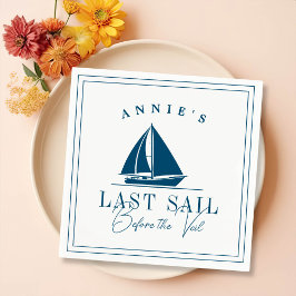 Letztes Segel vor dem Schleier Nautical Bacheloret Serviette