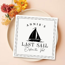 Letztes Segel vor dem Schleier Nautical Bacheloret Serviette