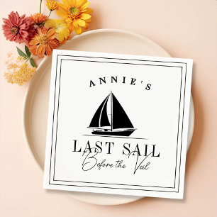 Letztes Segel vor dem Schleier Nautical Bacheloret Serviette