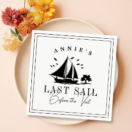 Letztes Segel vor dem Schleier Nautical Bacheloret Serviette