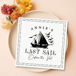 Letztes Segel vor dem Schleier Nautical Bacheloret Serviette