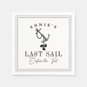 Letztes Segel vor dem Schleier Nautical Bacheloret Serviette (Vorderseite)