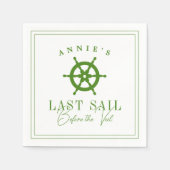 Letztes Segel vor dem Schleier Nautical Bacheloret Serviette (Vorderseite)