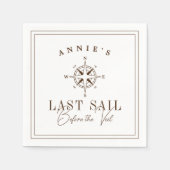 Letztes Segel vor dem Schleier Nautical Bacheloret Serviette (Vorderseite)
