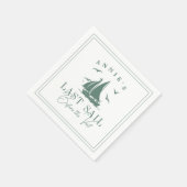 Letztes Segel vor dem Schleier Nautical Bacheloret Serviette (Ecke)