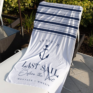 Letztes Segel vor dem Schleier Nautical Bacheloret Strandtuch