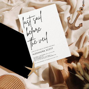 Letztes Segel vor dem Schleier Nautical Brautparty Einladung