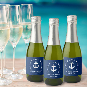 Letztes Segel vor dem Schleier Nautical Wedding Mi Schaumweinetikett