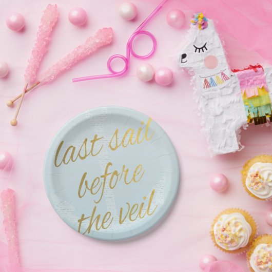 Letztes Segel vor dem Schleier-Pappteller Pappteller (Party)