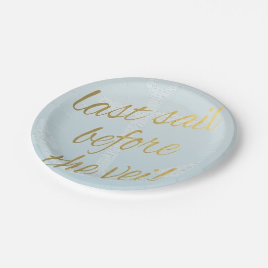 Letztes Segel vor dem Schleier-Pappteller Pappteller (Schrägansicht)